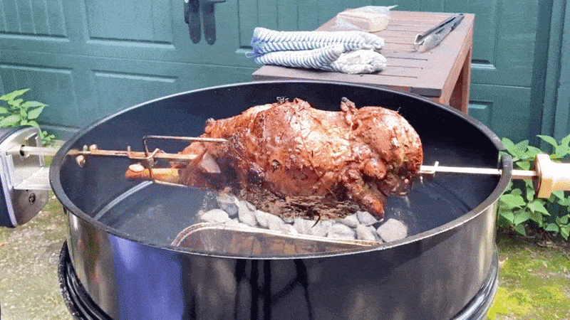 Weber new arrivals kettle rotisserie